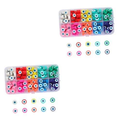 DOITOOL 2 Sätze Evil Eye Perlen Set Bunte Polymer Perlen Für Diy Schmuck Armbänder Kreative Bastelideen Und Zubehör Für Handarbeiten 150 Stück * 2 DOITOOL 2 Sätze Evil Eye Perlen Set Bunte Polymer Perlen Für Diy Schmuck Armbänder Kreative Bastelideen Und Zubehör Für Handarbeiten 150 Stück * 2 von DOITOOL