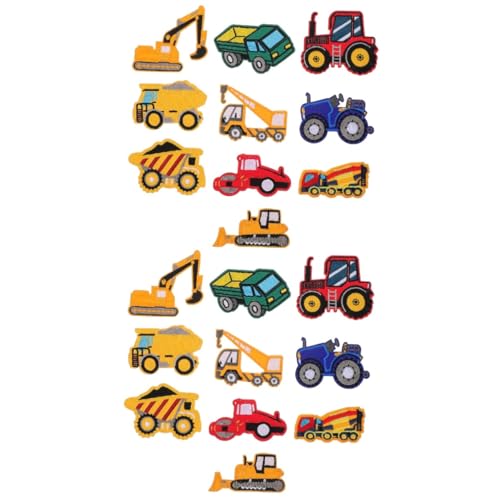 DOITOOL 2 Sätze Feuerwehrwagen -stofffleck Filzstoff Stich Kleidungsflicken Gestickte Lkw-aufnäher Flicken Für Kleidung Stickereiapplikationen Dekorative Patches Stoffflecken 10 Stück * 2 von DOITOOL