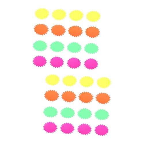 DOITOOL 2 Sätze Fluoreszierende Preisschilder Im Explosionsdesign Kreative Preisschilder Aus Stabiler Papierqualität Für Supermärkte Geschäfte Und Einzelhandel Für 40 Stück * 2 von DOITOOL