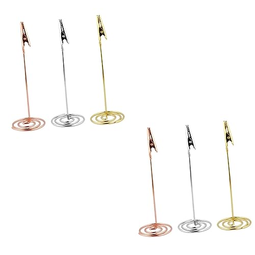 DOITOOL 2 Sätze Foto Halter Clip Für Tischkarten Memo Clips Und Bilder Dekorative Halter Für Veranstaltungen Und Feiern Und Roségold 3 Stück * 2 von DOITOOL