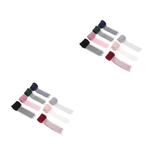 DOITOOL 2 Sätze Fransen Chiffon Bänder Verschiedenen Farben Dekorative Bänder Für Diy Projekte Geschenkverpackungen Und Blumensträuße Pro Rolle Für Bastelarbeiten 7rolle*2 von DOITOOL