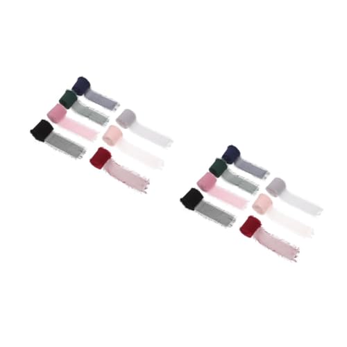 DOITOOL 2 Sätze Fransen Chiffonband Für Blumensträuße Und Dekorationen Handgefertigte Und Bastelbänder Farben Pro Rolle 7rolle*2 von DOITOOL