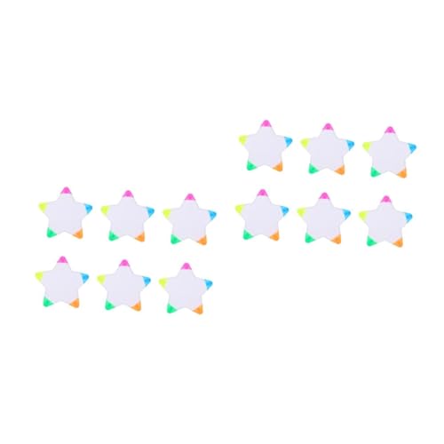 DOITOOL 2 Sätze Fünf-farben-highlighter Star Fluoreszierende Stifte Marker Pastell Mehrfarbig Kind Markierungen Textmarker Kreative Highlighter Süßes Stationäres Bunt Plastik 6 Stücke * 2 von DOITOOL