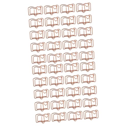 DOITOOL 2 Sätze Geformte Büroklammer Clips Buchförmige Schicke Büroklammern Memo-clip Süße Büroklammern Lesezeichen Büroordner Ticketinhaber Golden Rostfreier Stahl 20 Stück * 2 von DOITOOL