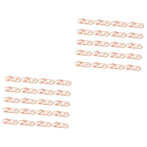 DOITOOL 2 Sätze Geformte Büroklammer Papier Süße Büroklammern Notizclip Aus Metall Fotoclips Ticketinhaber Büroklammern Aus Metall Lesezeichen-clips Memohalter Golden Eisen 20 Stück * 2 von DOITOOL