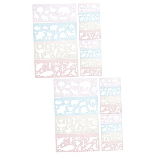 DOITOOL 2 Sätze Geometrischer Vorlagenherrscher Zeichnen Tiermalschablone Tierschablonen Malen Schablonen Kinderschablonen Malschablonen Tier Kinderspielkits Pp 12 Stücke * 2 DOITOOL 2 Sätze Geometrischer Vorlagenherrscher Zeichnen Tiermalschablone Tierschablonen Malen Schablonen Kinderschablonen Malschablonen Tier Kinderspielkits Pp 12 Stücke * 2 von DOITOOL