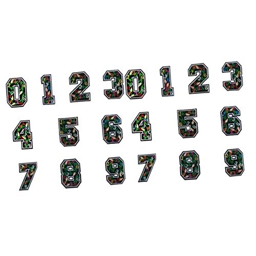 DOITOOL 2 Sätze Gestickte Zahlen Patches Applikationen Für T Shirts Jeans Und Kleidung Diy Zubehör Für Designs Zahlen 10 Stück * 2 von DOITOOL