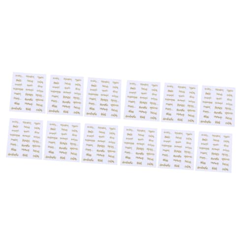 DOITOOL 2 Sätze Goldene Buchstaben Aufkleber Selbstklebende Etiketten Für Ätherische Öle Zur Kennzeichnung Von Flaschen Organisation Von Ölen Für Diy Projekte Und Persönliche 6 Blätter * 2 von DOITOOL