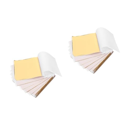 DOITOOL 2 Sätze Goldfolie Glitzernde Goldflocken Folienkarton Folie Zum Basteln Folienflocken Dekorative Flocken Metallisches Seidenpapier Eloxiertes Aluminium Golden 100 Stück * 2 von DOITOOL