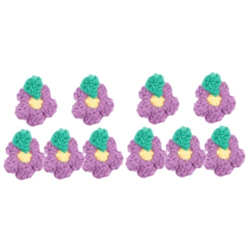 DOITOOL 2 Sätze Häkelblumen Applikationen Bunte Diy Kleidung Verzierung Handgefertigte Blumen Für Kreative Nähprojekte Als Stoffflicken Zur Reparatur Von 5 Stücke * 2 von DOITOOL