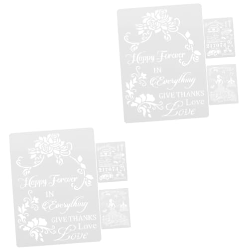 DOITOOL 2 Sätze Hochzeits Handschrift Zeitungsvorlage Malschablonen Wiederverwendbare Schablone DIY Schablonen Urlaubsschablone Schablonen Zum Zeichnen Umweltschutz 3 Blätter * 2 DOITOOL 2 Sätze Hochzeits Handschrift Zeitungsvorlage Malschablonen Wiederverwendbare Schablone DIY Schablonen Urlaubsschablone Schablonen Zum Zeichnen Umweltschutz 3 Blätter * 2 von DOITOOL