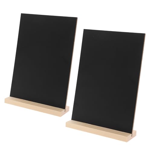DOITOOL 2 Sätze Hölzerne Blackboard -Ornamente Mini-Tafelschilder für Lebensmittel Tafelzeichen Kreidebretter Menütafel für die Küche Menü -Board Zeichenbrett Holz Schwarz von DOITOOL
