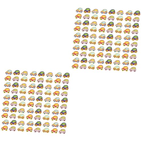 DOITOOL 2 Sätze Holzknopfdekoration Handwerk Herstellung Mantelknopf Auto Kleidungsstück Party Knöpfe Zum Nähen Tasten Bunte Annähknöpfe Dekorativer Knopf Cartoon-taste 100 Stück * 2 von DOITOOL
