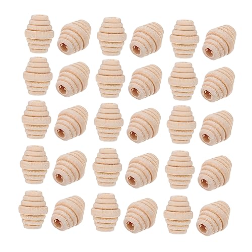 DOITOOL 2 Sätze Holzperlen Zum Auffädeln Diy Schmuckzubehör Hochwertigem Holz Für Armbänder Und Bastelprojekte Familienaktivitäten Und 50 Stück * 2 von DOITOOL