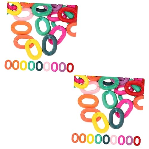 DOITOOL 2 Sätze Kettenschnalle Schlüssel Herstellung Sortiert Tasche Schnapsgläser Halskettenverbindungsstücke Abnehmbare Verbindungsringe Kettenglieder Aus Kunststoff Acryl 50 Stück * 2 von DOITOOL