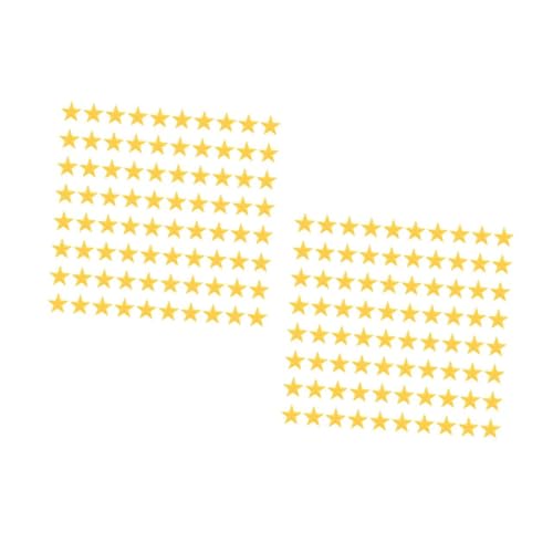 DOITOOL 2 Sätze Kreative Packung Bügel Patches Fünfzackige Sterne Gelbe Applikationen Für Kleidung Dekoration Für Textilien Und Diy Projekte 80 Stück * 2 von DOITOOL