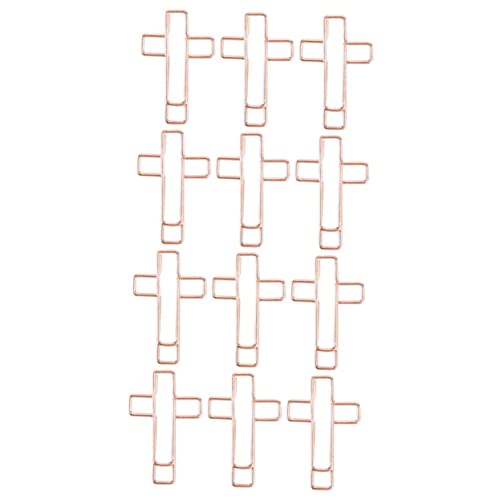 DOITOOL 2 Sätze Kreuzclip Kreuzbüroklammern Für Die Bibel Kreuz Büroklammern Süße Bunte Büroklammern Form Bibelclips Bibel Büroklammern Lesezeichen Metall Golden 12 Stücke * 2 von DOITOOL