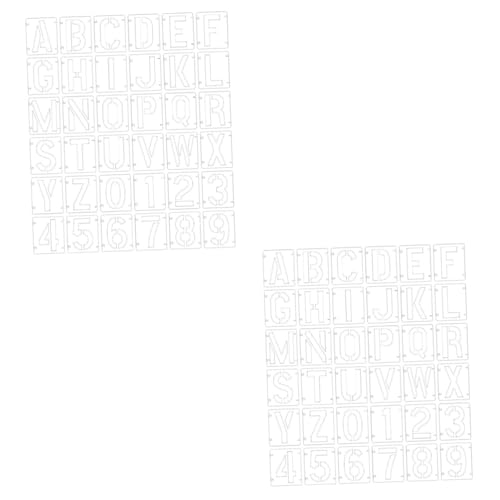 DOITOOL 2 Sätze Kunststoff Schablonen für Malerei Buchstaben Zahlen Vorlagen Wiederverwendbare Malwerkzeuge für Diy Wandkunst und Dekoration Teile DOITOOL 2 Sätze Kunststoff Schablonen für Malerei Buchstaben Zahlen Vorlagen Wiederverwendbare Malwerkzeuge für Diy Wandkunst und Dekoration Teile von DOITOOL