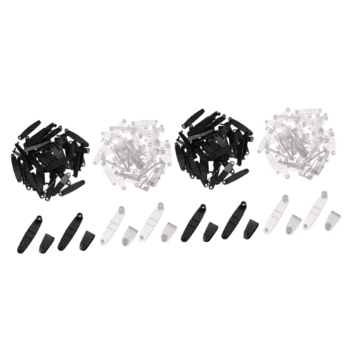 DOITOOL 2 Sätze Kunststoff Schlüsselanhänger Clips Transparente Schwarze Verbindungselemente Für Namensschilder Ausweishalter Und Schlüsselringe Einfach Vielseitig Einsetzbar 100 Stück * 2 von DOITOOL