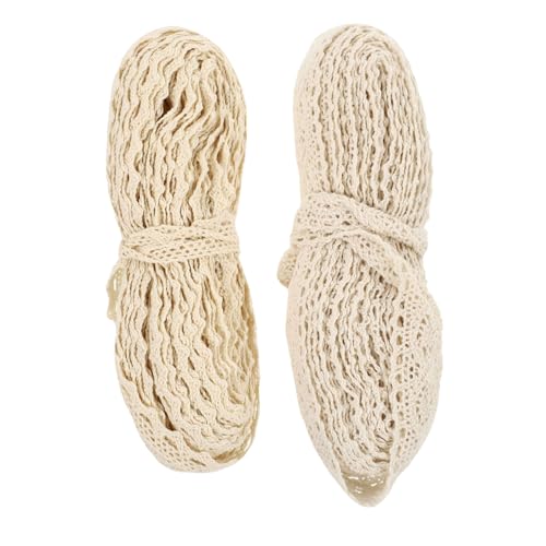 DOITOOL 2 Sätze Lace Ribbon Spitzenband Beige Für Diy Bastelprojekte Dekoration Kleidung Geschenkverpackungen Und Mehr 2 Rollen * 2 von DOITOOL