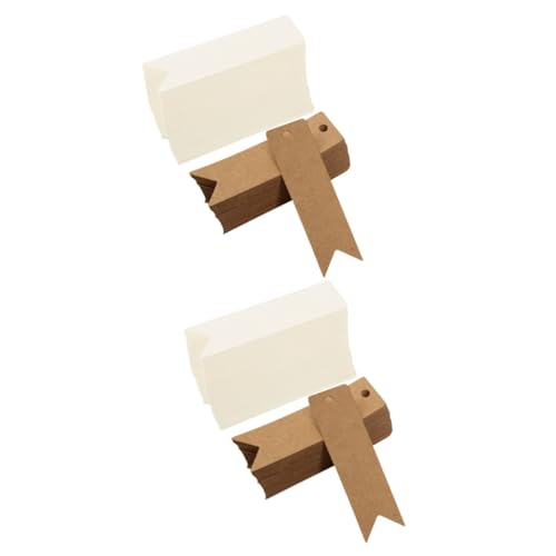 DOITOOL 2 Sätze Leere Karteikarten Hängeetiketten Für Den Einzelhandel Kleidungsschilds Hängende Tags Kleidungsetikett Preisschild Kleine Hängeetiketten Waren -tags Papier 200 Stück * 2 von DOITOOL