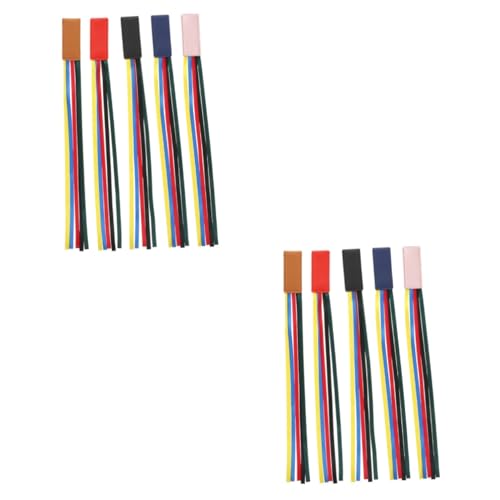 DOITOOL 2 Sätze Lesezeichen Aus Leder Lesezeichen Mit Quasten Für Bibelbänder Lesezeichen Buchseite Book Marks for Reading Lesebändchen Mit Klebepunkten Etikett Schleife 5 Stücke * 2 von DOITOOL