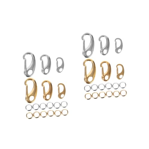 DOITOOL 2 Sätze Lobster Clasps Teiliges mit Goldenen und Silbernen Karabinern Schlüsselringen Tragbar Multifunktional und Langlebig für Verschiedene Bastelprojekte DOITOOL 2 Sätze Lobster Clasps Teiliges mit Goldenen und Silbernen Karabinern Schlüsselringen Tragbar Multifunktional und Langlebig für Verschiedene Bastelprojekte von DOITOOL