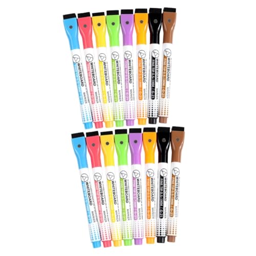 DOITOOL 2 Sätze Magnetische Abwischbare Whiteboard Marker Trockenlöschstifte Für Schule Büro Und Kreative Malerei Wasserbasierte Leuchtenden Einfach Zu Korrigieren Verwenden 8 Stücke * 2 von DOITOOL