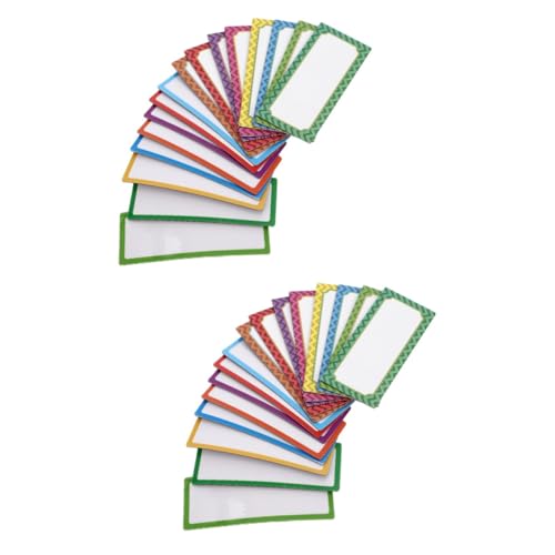 DOITOOL 2 Sätze Magnetische Namensschilder Teilig Wiederbeschreibbare Bunte Magnetische Etiketten Für Whiteboard Und Klassenzimmer Für Namensschilder Und Kennzeichnungen 16 Stück * 2 von DOITOOL