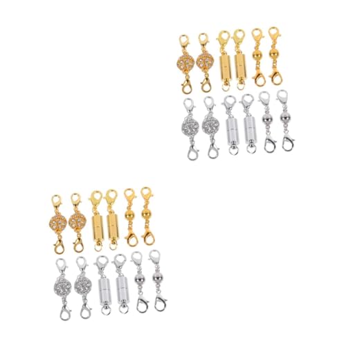 DOITOOL 2 Sätze Magnetische Schnalle Schmuck DIY Verbindungsschnalle DIY Zubehör Handgefertigte Verbindungsschnalle Verbindungsschnalle Teile Handgefertigte Schnalle Zubehör 16 Stück * 2 von DOITOOL