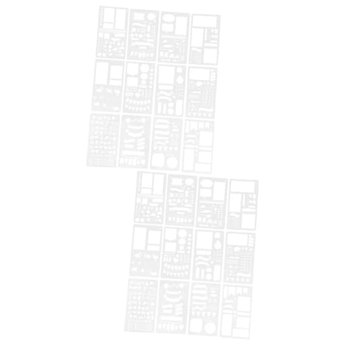 DOITOOL 2 Sätze Malvorlage Sprühmalereischablonen Kunstschablonen Zum Malen Geometrische Schablonen Sprühen Groß Sammelalbum Liefert Gesichtsbemalungsvorlagen Das Haustier 12 Stücke * 2 von DOITOOL