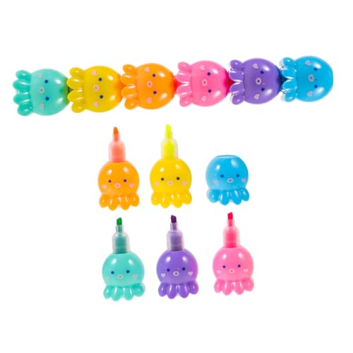 DOITOOL 2 Sätze Mini Stapelbare Octopus-highlighter Stifte Bunte Fluoreszierende Marker Verstellbar Für Schüler DIY Schreiben Schule Büro von DOITOOL