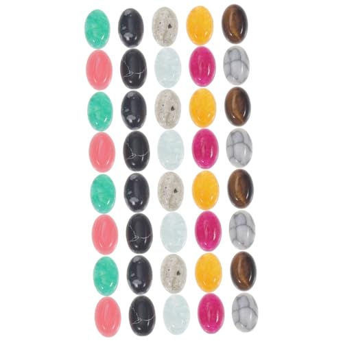 DOITOOL 2 Sätze Natürliche Cabochons Steinperlen Für Schmuckherstellung Flache Basis Diy Handwerkszubehör Zufällige Farben Für Projekte Zufällige Farbe 20 Stück * 2 DOITOOL 2 Sätze Natürliche Cabochons Steinperlen Für Schmuckherstellung Flache Basis Diy Handwerkszubehör Zufällige Farben Für Projekte Zufällige Farbe 20 Stück * 2 von DOITOOL