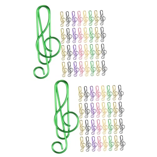 DOITOOL 2 Sätze Noten Büroklammern Metall Paper Clips Für Bürobedarf Kreative Und Ansprechende Designs Zur Organisation Von Dokumenten Und Dekoration Von Notizen 100 Stück * 2 von DOITOOL