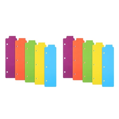DOITOOL 2 Sätze Ordner-lesezeichen Notizbuchteiler Mit Laschen Binder-trennlasche Tab-teiler Einsätze Bindelaschen Planerzubehör Notizblock-trennlaschen Index-lesezeichen Abs 5 Stücke * 2 von DOITOOL