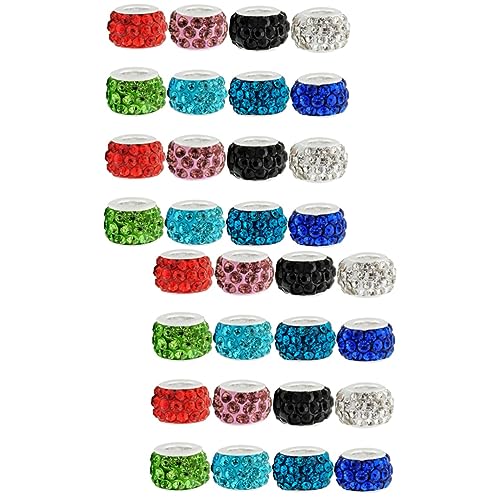 DOITOOL 2 Sätze Perlenarmbandzubehör Handwerk Abstandshalter Schüttgut Strasssteine Diy -schmuckzubehör Kristall -strass -spacer -perlen Kupferplatte Zufällige Farbe 200 Stück * 2 von DOITOOL