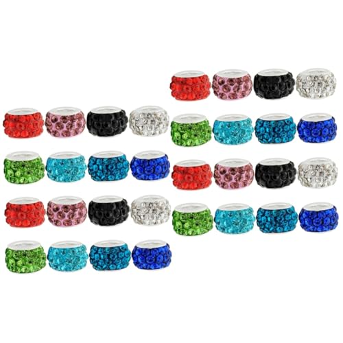 DOITOOL 2 Sätze Perlenarmbandzubehör Handwerk Schmuck Schüttgut Herstellung Ästhetisch Abstandsperlen Aus Kristall Kristallperlen Für Armbänder Kupferplatte Zufällige Farbe 200 Stück * 2 von DOITOOL