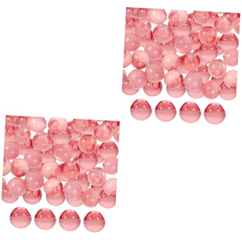 DOITOOL 2 Sätze Perlenschnalle Verschönert Kleidung Mit Knöpfen Knöpfe Für Bekleidung Dekorativ Nähknöpfe Aus Harz Stoffknöpfe Für Das Handwerk Zierknöpfe Nähen Tasten Rosa 100 Stück * 2 von DOITOOL