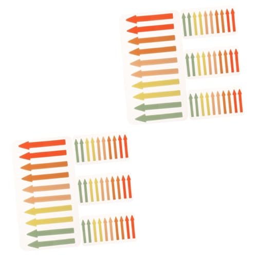 DOITOOL 2 Sätze Pet Markierungsstreifen Bögen Praktische Farbige Haftnotizen Wiederverwendbare Index Tabs Für Notizen Für Schule Und Büro 4 Blätter * 2 von DOITOOL