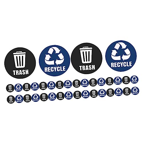 DOITOOL 2 Sätze Recycling Aufkleber Set für Mülltrennung Selbstklebende Etiketten für Mülleimer und Recyclingbehälter Wasserfest und Langlebig zur Mühelosen Abfallklassifizierung von DOITOOL