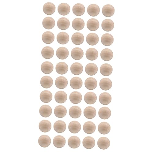DOITOOL 2 Sätze Runde Holzperlen Ohne Bohrung Natürliche Lotus Holzperlen Für Diy Malerei Und Handwerk Für Schmuckherstellung Und Dekoration 200 Stück * 2 von DOITOOL