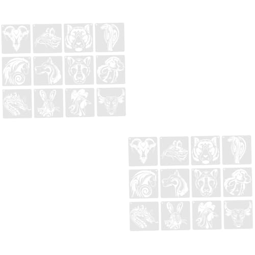 DOITOOL 2 Sätze Schablonen Für Diy Dekorative Malvorlagen Für Wände Und Möbel Wiederverwendbare Bastelschablonen Für Erwachsene 12 Blätter * 2 von DOITOOL
