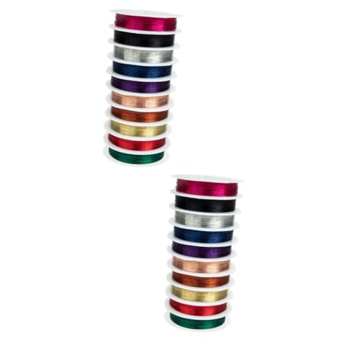DOITOOL 2 Sätze Schmuckdraht Diy Kupferdraht Für Armbänder Farben Gemischt Für Schmuckherstellung Und Bastelprojekte 10 Rollen * 2 DOITOOL 2 Sätze Schmuckdraht Diy Kupferdraht Für Armbänder Farben Gemischt Für Schmuckherstellung Und Bastelprojekte 10 Rollen * 2 von DOITOOL