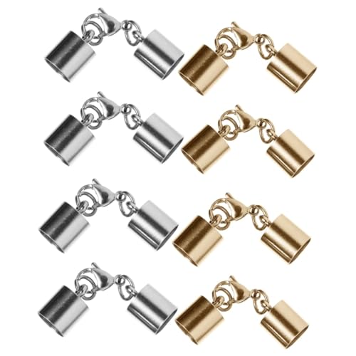 DOITOOL 2 Sätze Schnalle Aus Lederband Schmuck Armaturen Schließe Verschlüsse Für Halsketten Geschenkidee Handgefertigter Karabinerverschluss Halsketten Verbindungsschnalle 4 Stück * 2 von DOITOOL