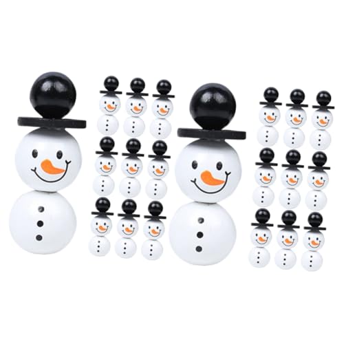 DOITOOL 2 Sätze Schneemann Holzperlen für Diy Armbänder Schwarze und Schneemann Weihnachtsdekoration und Bastelzubehör Langlebig und Farbenfroh DOITOOL 2 Sätze Schneemann Holzperlen für Diy Armbänder Schwarze und Schneemann Weihnachtsdekoration und Bastelzubehör Langlebig und Farbenfroh von DOITOOL