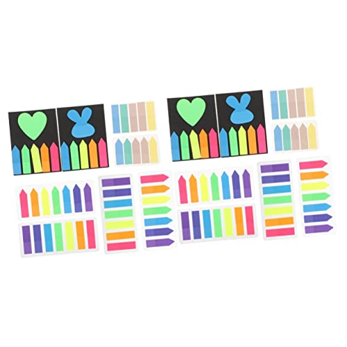 DOITOOL 2 Sätze Selbstklebende Memo Sticker Wasserdichte Index Tabs für Studenten Praktische Haftnotizen Fluoreszierenden Notieren und Erinnern von DOITOOL