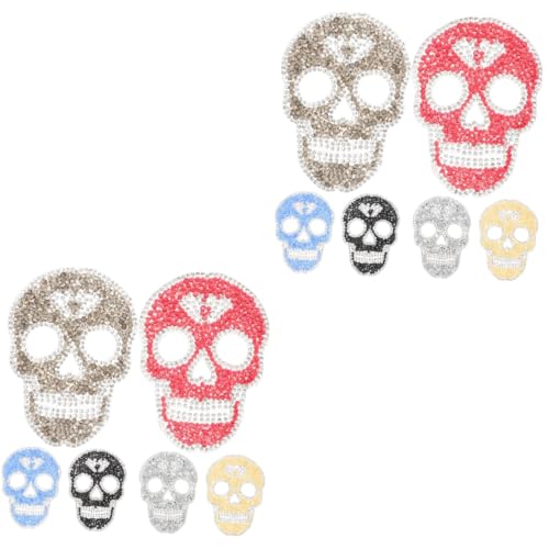 DOITOOL 2 Sätze Skull Aufnäher Diy Strass Patches Zum Aufbügeln Für Kleidung Schuhe Accessoires Praktische Und Stilvolle Applikationen Für Kreative Projekte Verschiedenen 6 Stück * 2 DOITOOL 2 Sätze Skull Aufnäher Diy Strass Patches Zum Aufbügeln Für Kleidung Schuhe Accessoires Praktische Und Stilvolle Applikationen Für Kreative Projekte Verschiedenen 6 Stück * 2 von DOITOOL