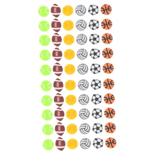 DOITOOL 2 Sätze Stanzte Weiche Keramikperlen Anhänger Aus Tonperlen Baseball Spacer Lose Perlen Sportliche Reize Farbe Winzig Sport Lose Perlen Sportarmbandperlen Polymer-ton 200 Stück * 2 von DOITOOL