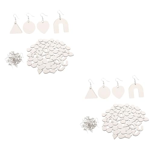 DOITOOL 2 Sätze Sublimations Ohrringe für Diy Schmuck Doppelseitige Blanko Earring Hänger Handgemachte Bastelmaterialien mit Ohrhaken für Kreative Projekte von DOITOOL