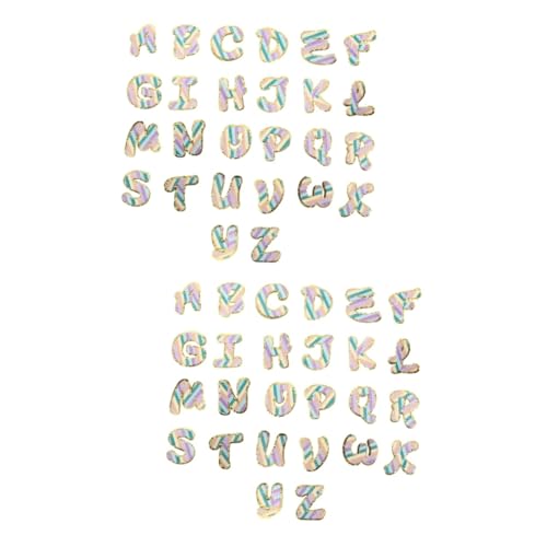 DOITOOL 2 Sätze Teiliges Alphabet Patches Aufbügler Für Kleidung Taschen Hüte Mehr Bunte Buchstaben Applikationen Mit Hitze Kleber Für Diy Projekte Reparaturen 26 Stück * 2 von DOITOOL